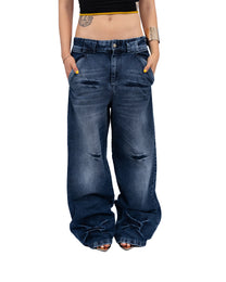 “Follemente” vintage washed denim pants — 1969 Follemente